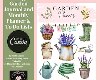 Garden Journal Planner Printable Notebook Download Immediate Download to Print