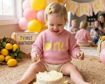 Lemon "ONE" First Birthday Sweater