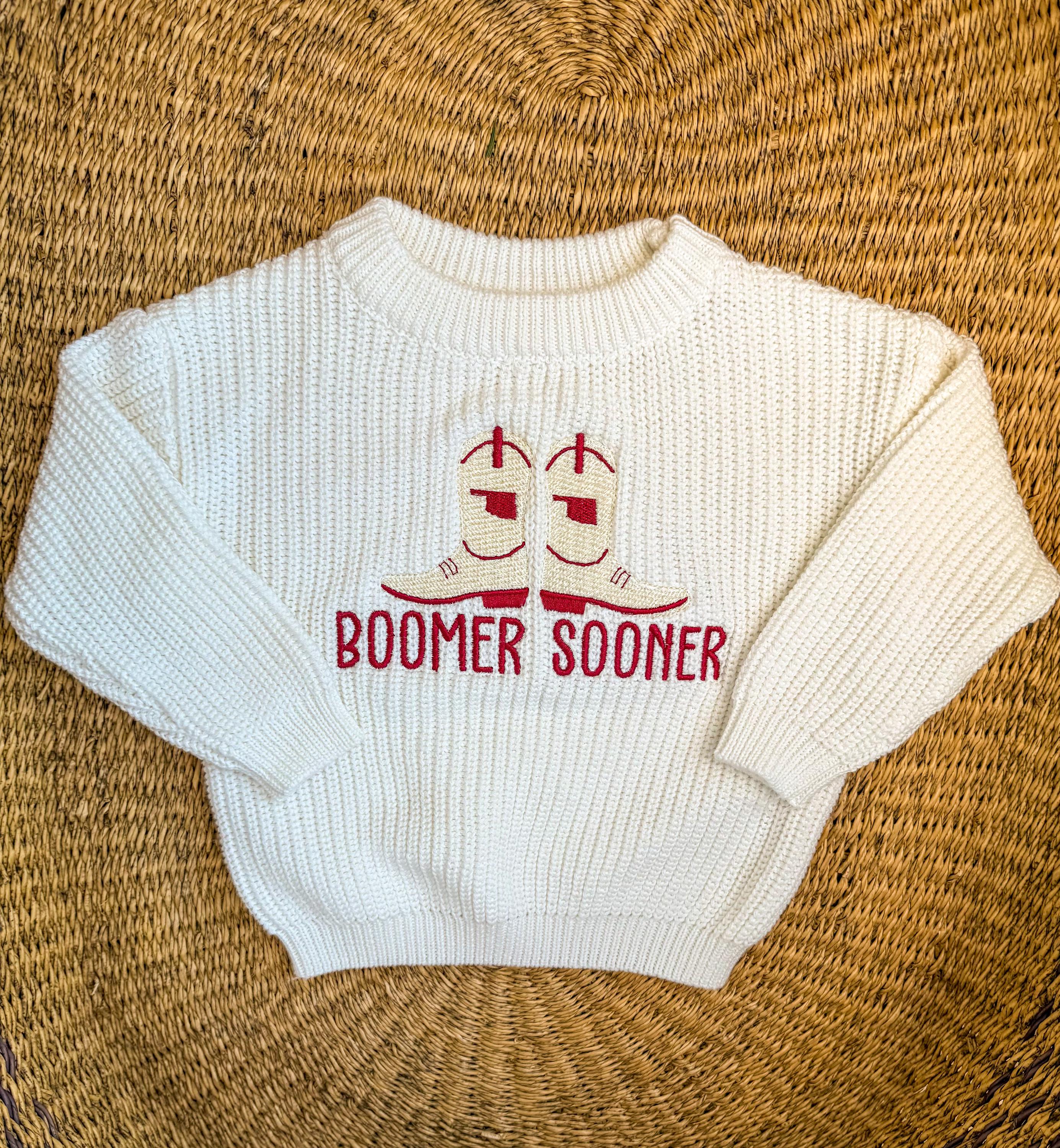 Oklahoma Sooners Embroidered Baby Sweater: Kids Cowboy Boots
