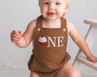 Macacão infantil com tema de pesca | Roupa de aniversário de um ano "O-Fish-Ally One"