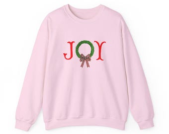 Sudadera JOY // Navidad // Corona de acuarela JOY // Coquette // Grandmillenial