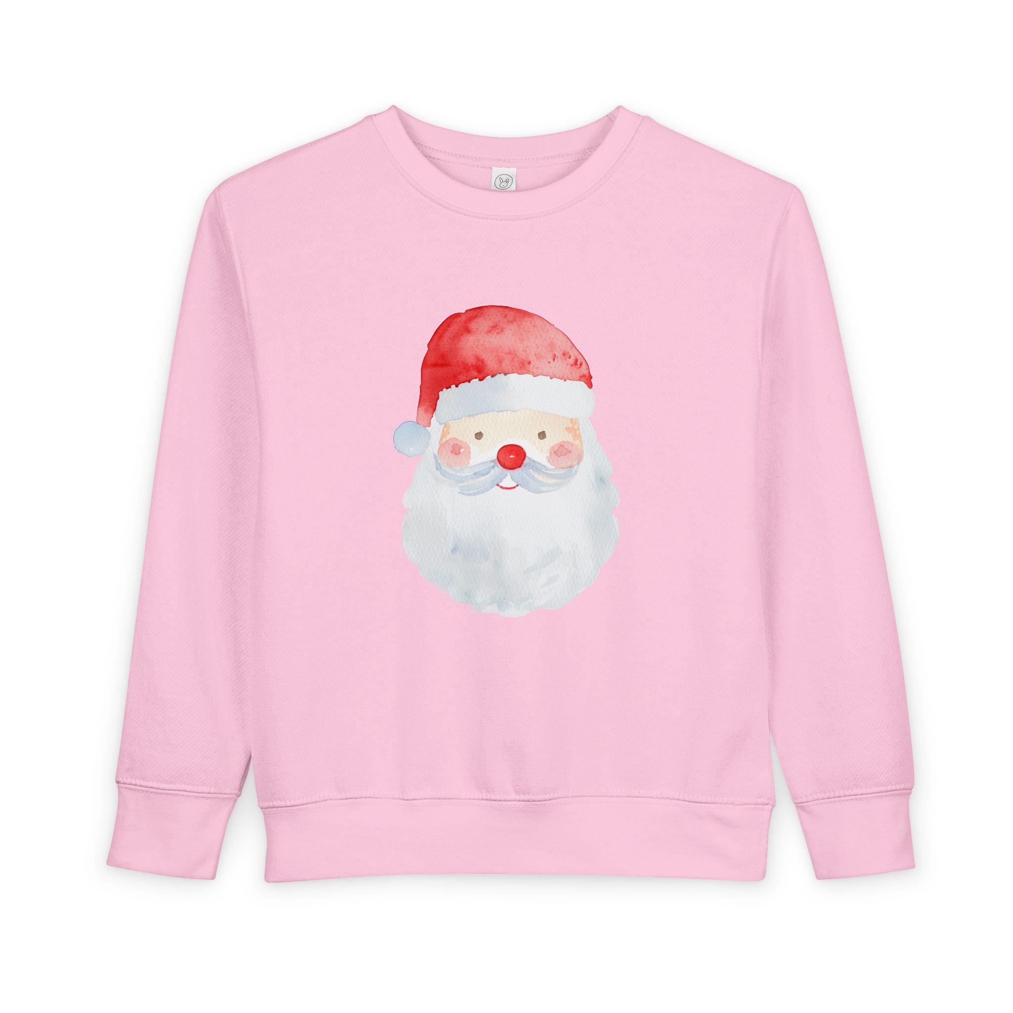 Toddler Sweatshirt // Watercolor Santa //christmas // Rabbit Skins