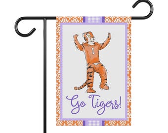 DÍA DEL JUEGO // Bandera del jardín de Go Tigers // Clemson Tiger // Grandmillenial