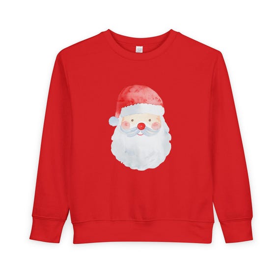 Toddler Sweatshirt // Watercolor Santa //christmas // Rabbit Skins