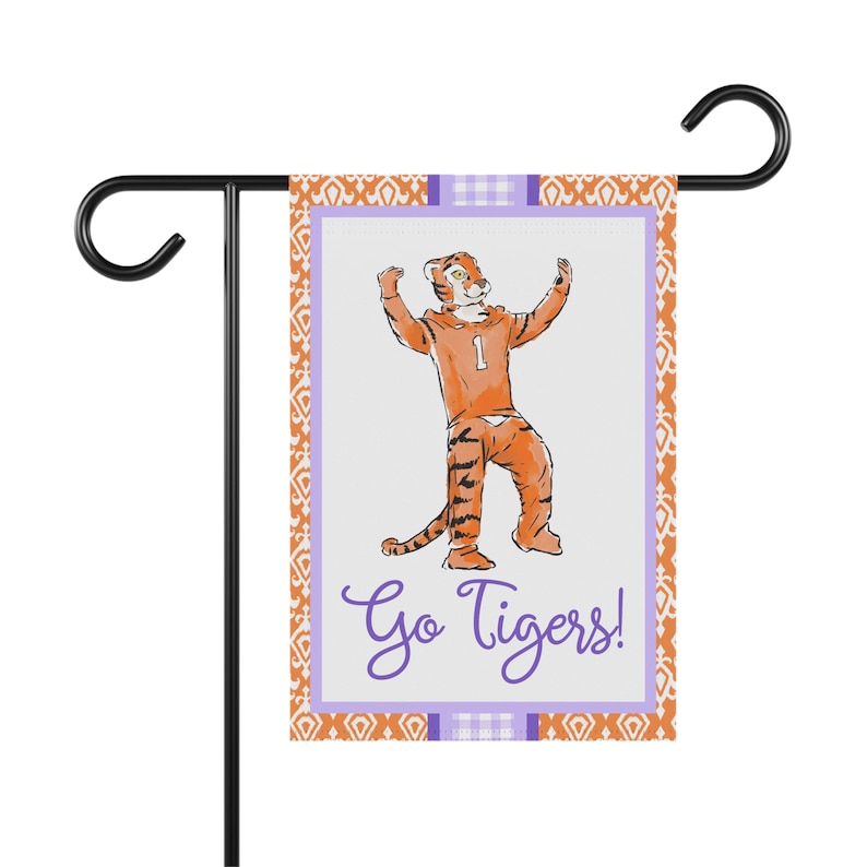 GAMEDAY // Go Tigers Garden Flag // Clemson Tiger Mascot // Grandmillenial