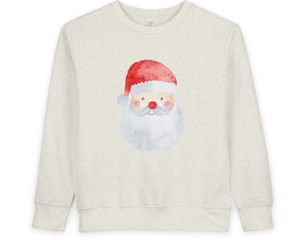 Sudadera para niño // Papá Noel acuarela // Navidad // Pieles de conejo // Diseño clásico