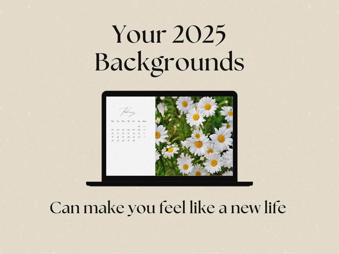2025 Calendar Desktop Wallpaper, 2025 Calendar Desktop Background Etsy