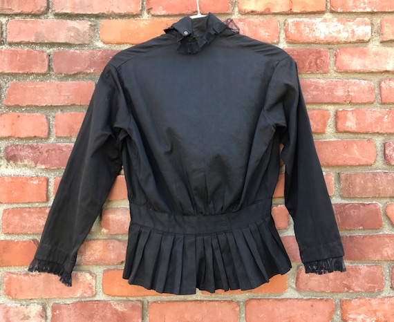 Edwardian Late Victorian Black Top - image 2