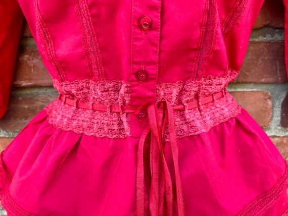 Vintage Victorian Inspired Old Store Stock Red on… - image 7
