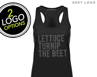Lettuce turnip the beet ® trademark brand OFFICIAL SITE - black women's racerback tank top shirt - dance music yoga spinning crossfit farmer