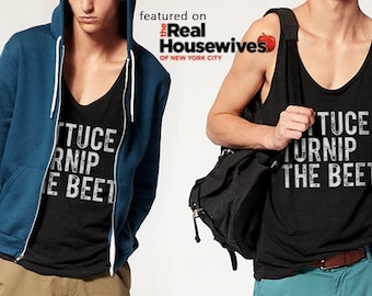 Lettuce turnip the beet ® trademark brand official site - dark grey tank top -funny music crossfit zumba dance festival barre yoga gym RHONY