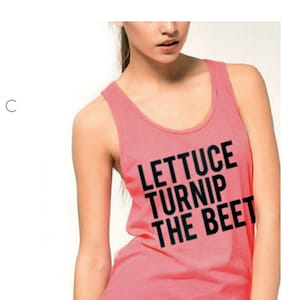 SALE Lettuce turnip the beet ® trademark brand OFFICIAL site unisex neon pink tank top vest singlet as seen in DJ Magazine image 1