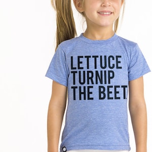 lettuce turnip the beet ® trademark brand OFFICIAL SITE light blue heather track shirt with logo baby and toddler sizes image 4