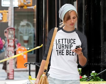 SALE Lettuce turnip the beet ® trademark brand OFFICIAL SITE - dark grey heather baseball jersey - lightweight shirt - music yoga crossfit