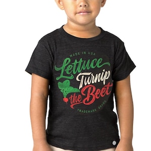 SALE Lettuce turnip the beet ® trademark brand OFFICIAL SITE grey heather t shirt with cursive logo farm funny dance music vegan garden image 1