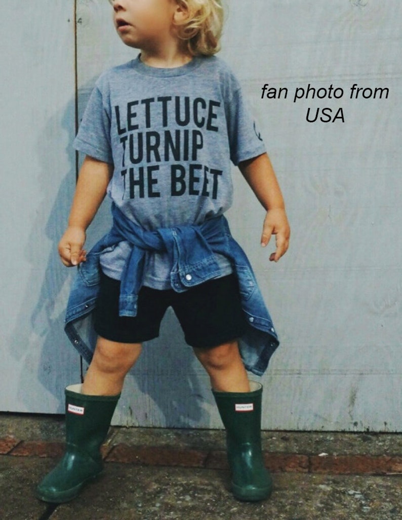 lettuce turnip the beet ® trademark brand OFFICIAL SITE light blue heather track shirt with logo baby and toddler sizes image 8