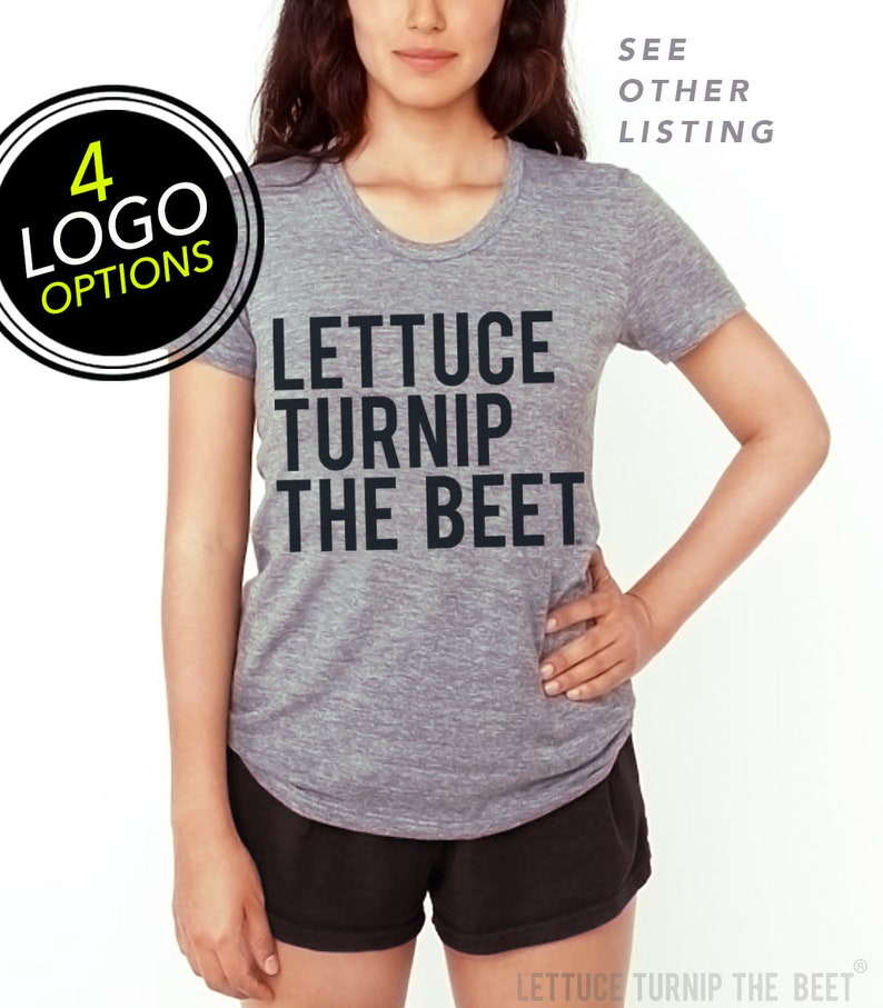 Lettuce turnip the beet ® trademark brand OFFICIAL SITE blue heather baseball jersey funny foodie chef music yoga vegan vegetarian shirt image 8