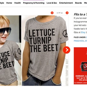 lettuce turnip the beet ® trademark brand OFFICIAL SITE heather grey track shirt with classic logo funny music dance foodie kid t shirt image 7