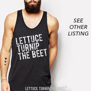 SALE Lettuce turnip the beet ® trademark brand OFFICIAL site unisex sizes bright blue tank top with classic logo as seen in DJ Mag image 4