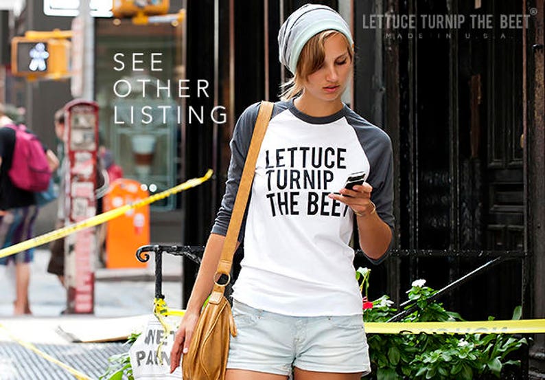 SALE Lettuce turnip the beet ® trademark brand official site green HEMP and ORGANIC cotton t shirt with logo vegan, chef, garden, funny image 5