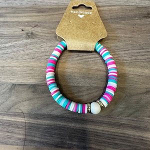 Conjuntos de pulseras de cuentas Heishi hechas a mano, pulseras de cuentas de arcilla