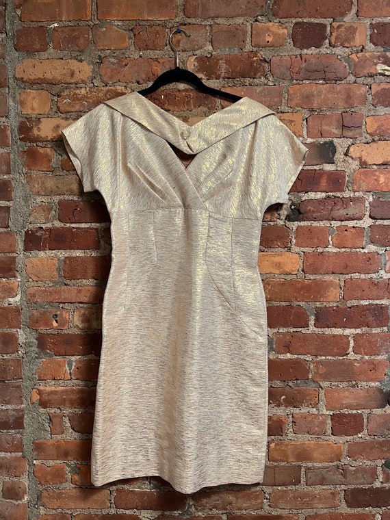1950s Gold Shimmery Dress
