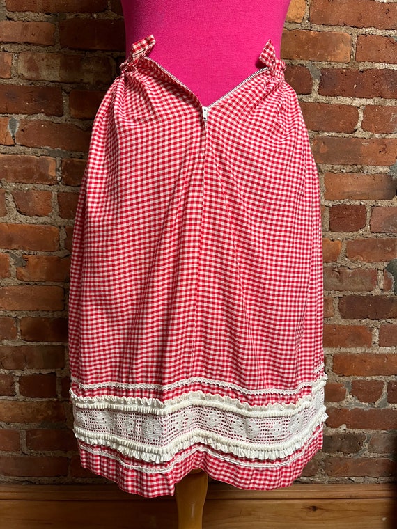 Vintage Red Gingham Skirt by Bobbie Brooks - image 4