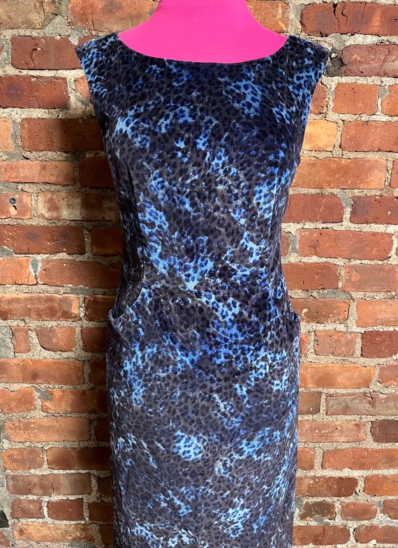 Agnes B. Blue Leopard Print Dress