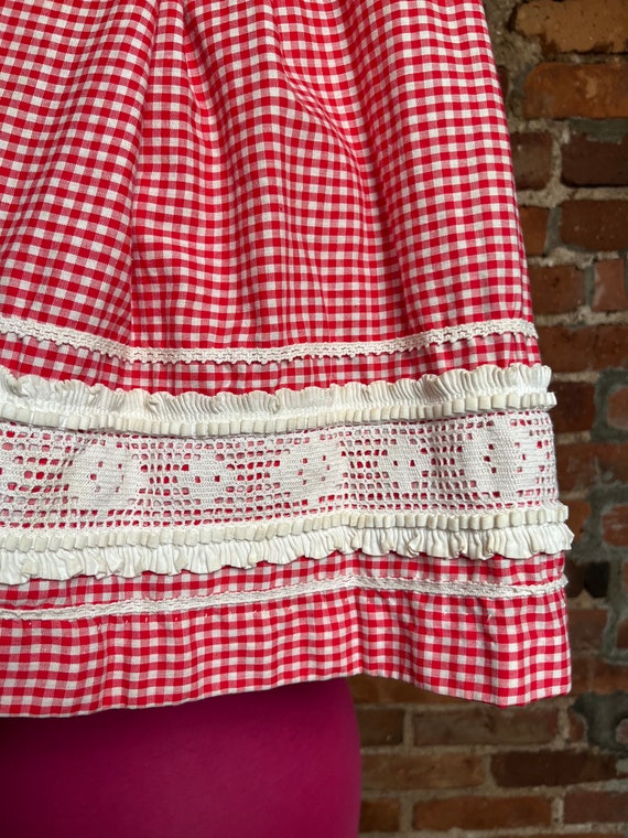 Vintage Red Gingham Skirt by Bobbie Brooks - image 3