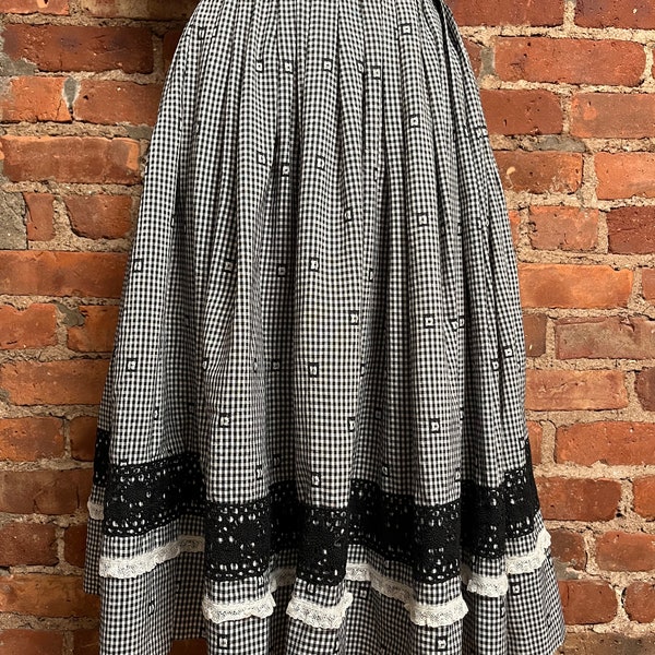 Gingham Skirt And Top Set - Black main image 0