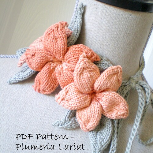 PDF Knit Flower Pattern Sakura Flower | Etsy