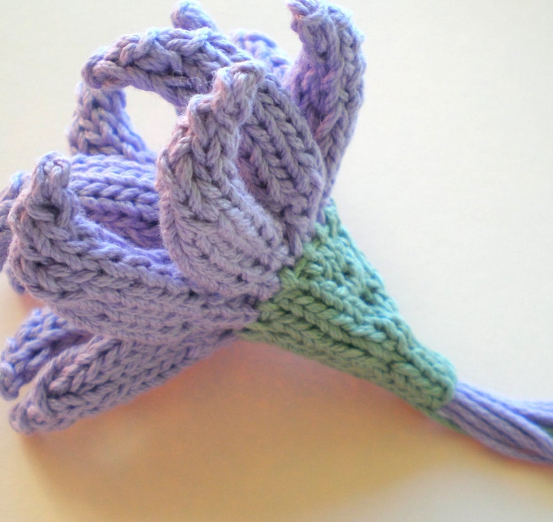 PDF Flower Knitting Pattern Set Peony Lariat Rose Aster Etsy