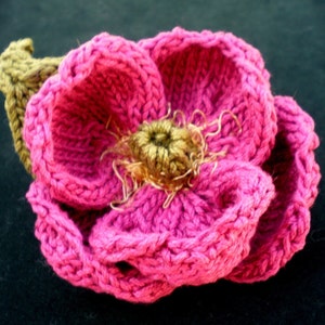 Instant Download PDF Knit Flower Pattern Peony Knitted Flower image 3