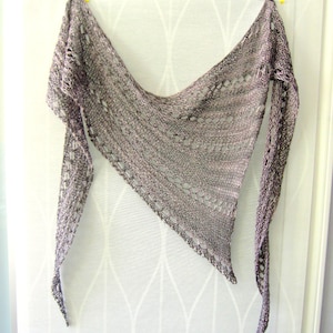 PDF Knitting Pattern Instant Download Twiggy Skinny Triangle Shawl Scarf image 3