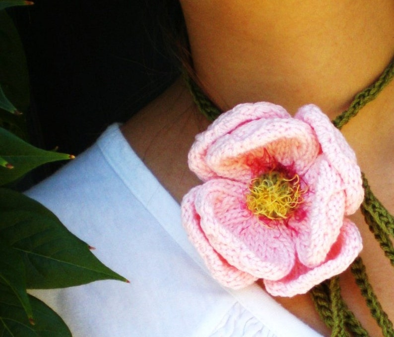 Instant Download PDF Knit Flower Pattern Peony Knitted Flower image 4