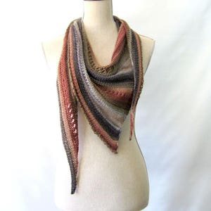 PDF Knitting Pattern Instant Download Twiggy Skinny Triangle Shawl Scarf image 10