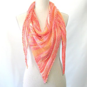 PDF Knitting Pattern Instant Download Twiggy Skinny Triangle Shawl Scarf image 7