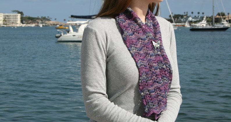 Pattern Miss Morland's Scarf Knitting Pattern by Blarney Yarn image 1