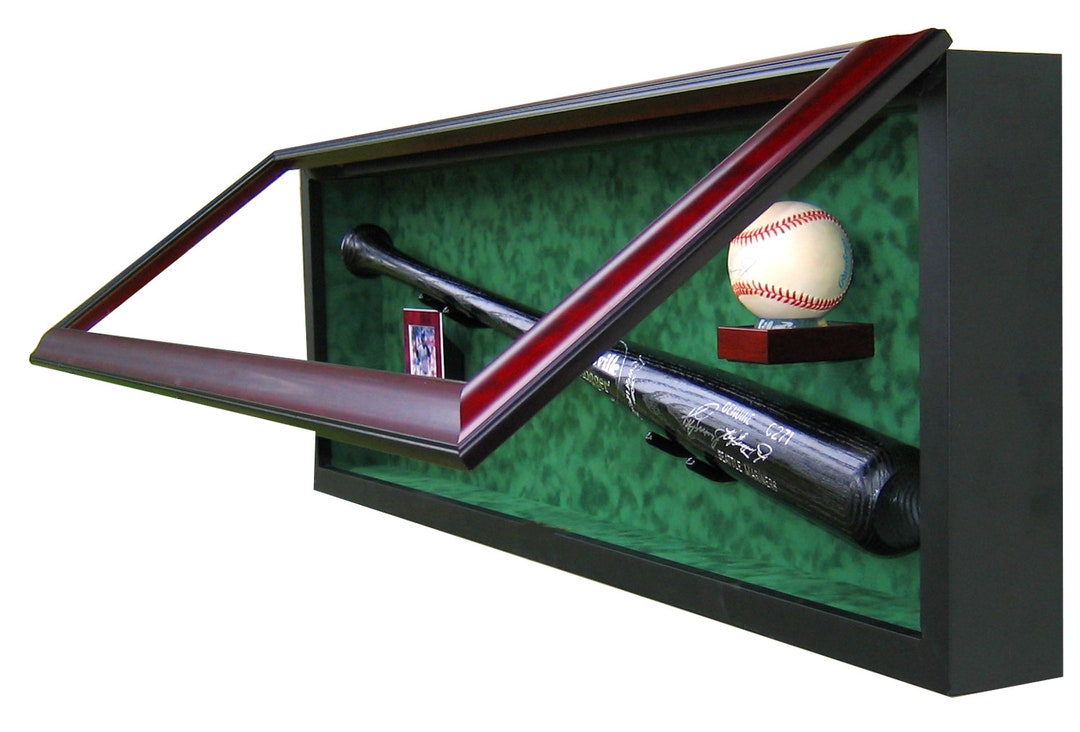Baseball Bat, Baseball and Card Display Case - Etsy Baseball Bat, Baseball and Card Display Case - Etsy