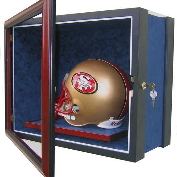 Wood Full Size Helmet Display Case Etsy