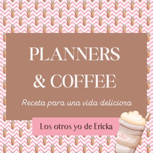 Planner digital para mamás | Planificador con Recetas de Café |  Organización Anual, Mensual y Diaria | Sección de hábitos | PDF imprimible