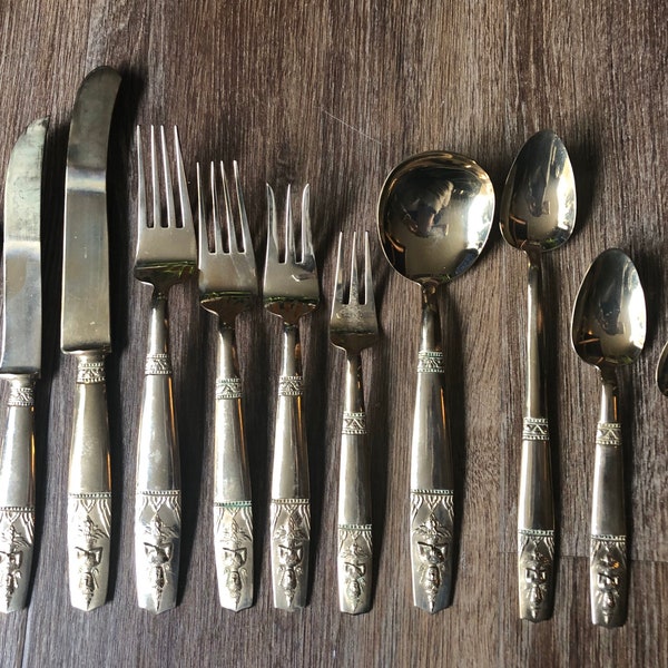 Thai Bronze Flatware Etsy