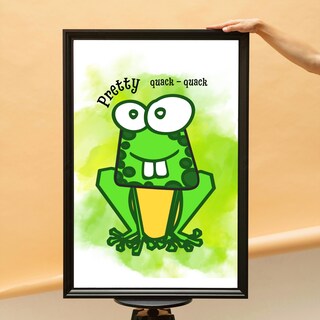 Pôster Poster Master - Sapo Nadador Retrô Decorativo 28x35cm