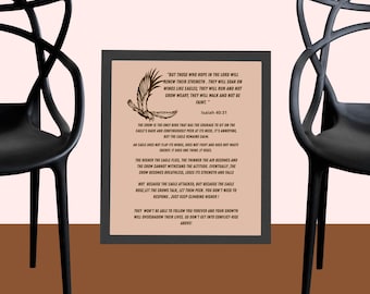 Isaiah 40:31 Scripture Print – Soar Like Eagles Christian Wall Art (Digital Download)