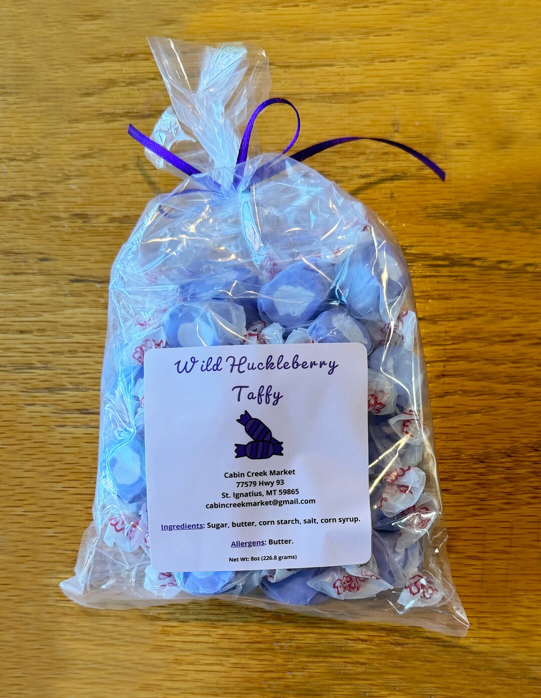 Huckleberry Taffy 8 Oz. Ingredients You Can Pronounce Etsy