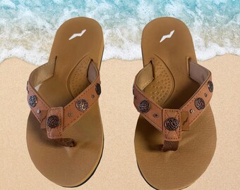 Camel Sandals: Copper Filigree Cabochons, Sizes 6 & 9