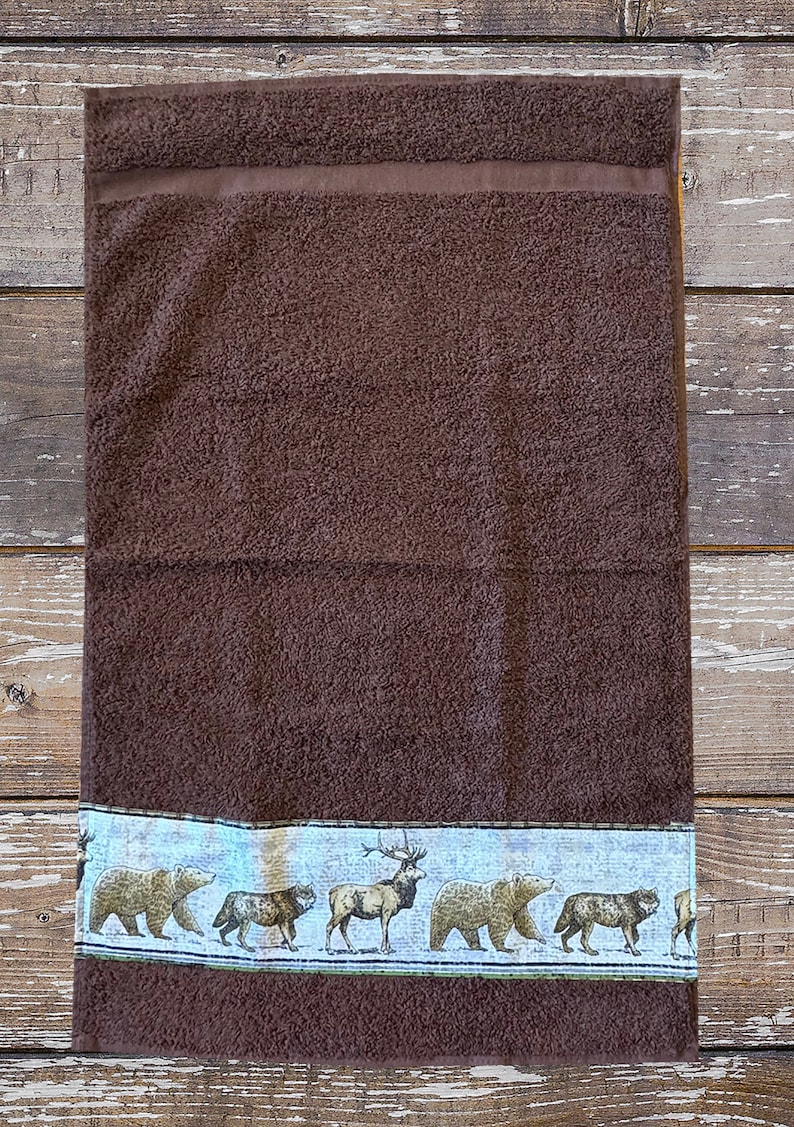 kitchen & dining prints – wolf & bear prints Images... Complete Kitchen Set in Dark Brown With Elk, Bear, and Wolf-towel, Dish ...