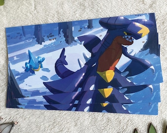 Garchomp Mini Print