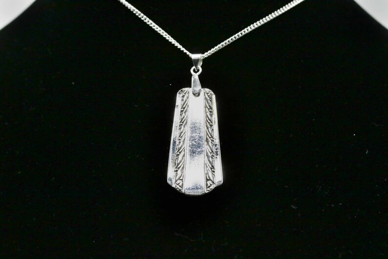 Wedding Birthday Silverware Silver Spoon Pendant CAMELOT Jewelry Necklace Vintage Gift Anniversary