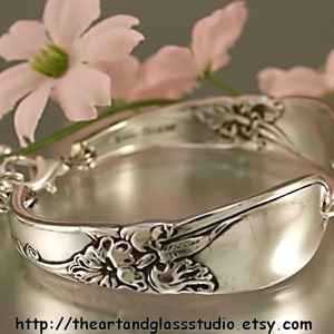 Silver Spoon Bracelet WHITE ORCHID Jewelry Vintage, Silverware